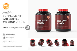 Protein Jar Container Mockup Vol.6
