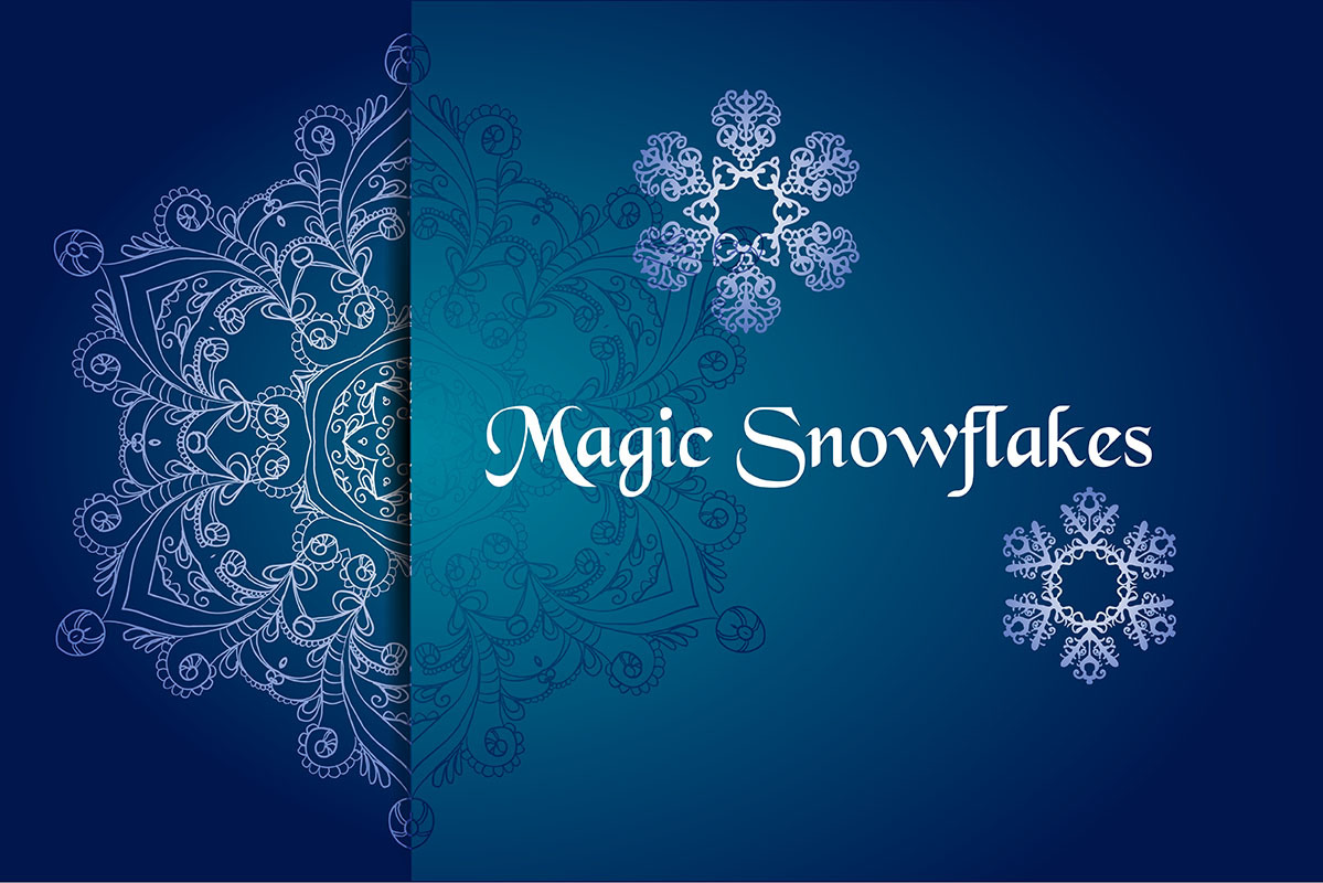 №62 Magic snowflakes, a Card Template by Rasveta