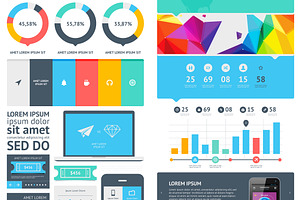 Vector Flat Elements Of Infographics