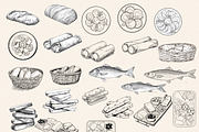 ITALIAN DINNER DOODLE CLIPART PACK, a Food Illustration by Daring Digies (Thumbnail 4 of 7)