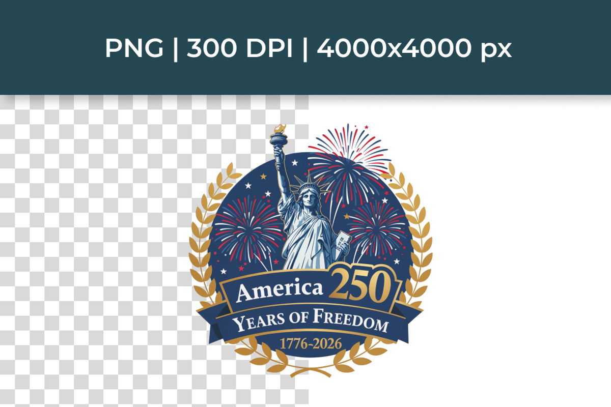 USA 250 Anniversary Clipart, a Seasonal Illustration by InkyQueenArt (Photo 2 of 6)