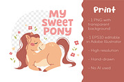Baby Horse Seamless Pattern + Print, a Pattern Graphic by so.ni.ka-store (Thumbnail 2 of 4)
