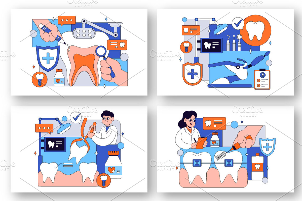 10 Dentist Treatment Illustration, a Healthcare Illustration by denayunebgt (Photo 4 of 4)