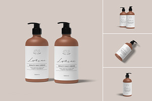 Cosmetic Pump Bottle Mockup