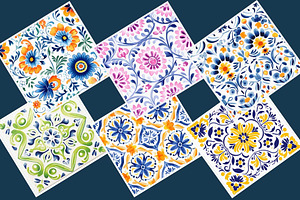 Colorful Mexican Talavera Patterns