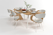 Dining furniture set 1504, a Furniture 3D Model by inDahouze (Thumbnail 3 of 10)