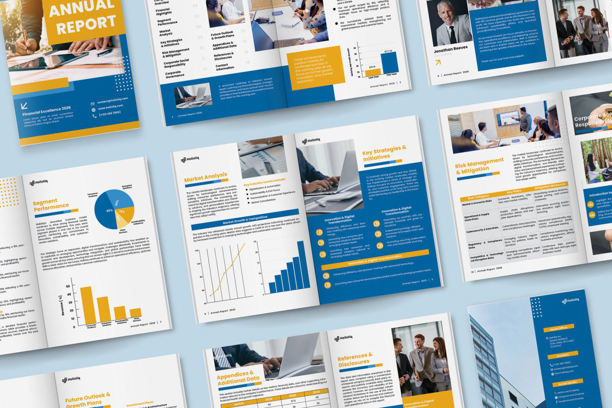 Corporate Financial Annual Report, a Brochure Template by twinstd (Photo 5 of 6)