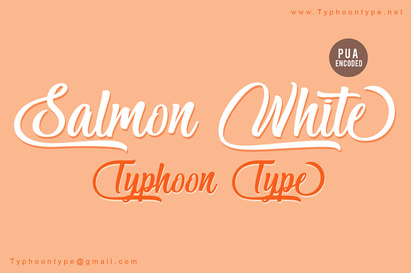 Salmon White font preview 3