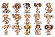 Little Summer Girl PNG Clipart, a Seasonal Illustration by Nicolle's Colorful Art (Thumbnail 2 of 4)