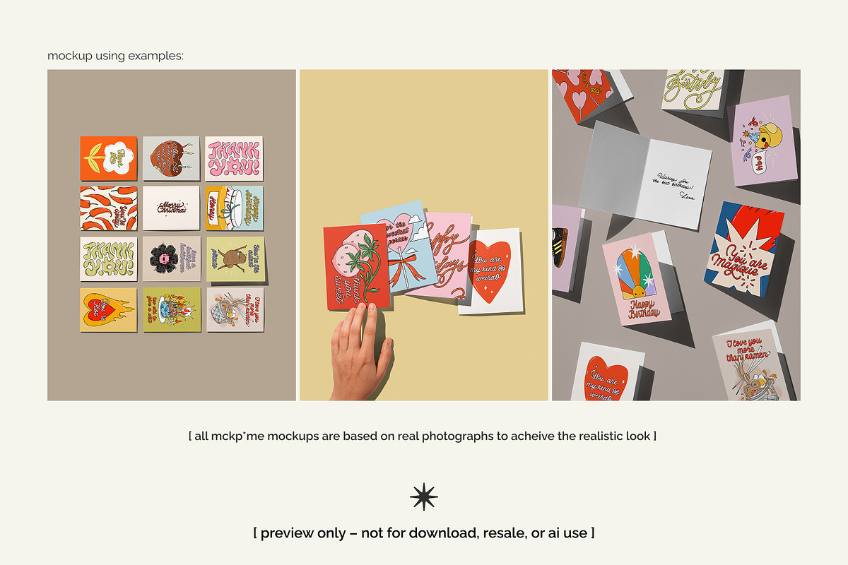 US A2 greeting card mockup set, a Merchandise Mockup by MCKP*ME (Photo 4 of 7)