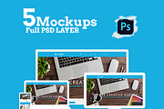 Web Mockups, a Device Mockup by Graphicalark (Thumbnail 1 of 5)