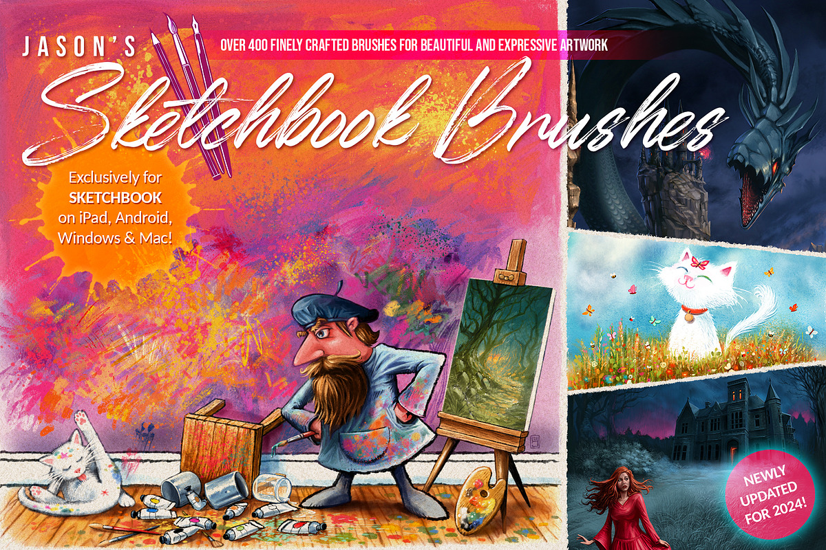 Jason's Sketchbook Pro MEGA SET, a Brush Add-On by Jasons Brushes (Photo 1 of 16)