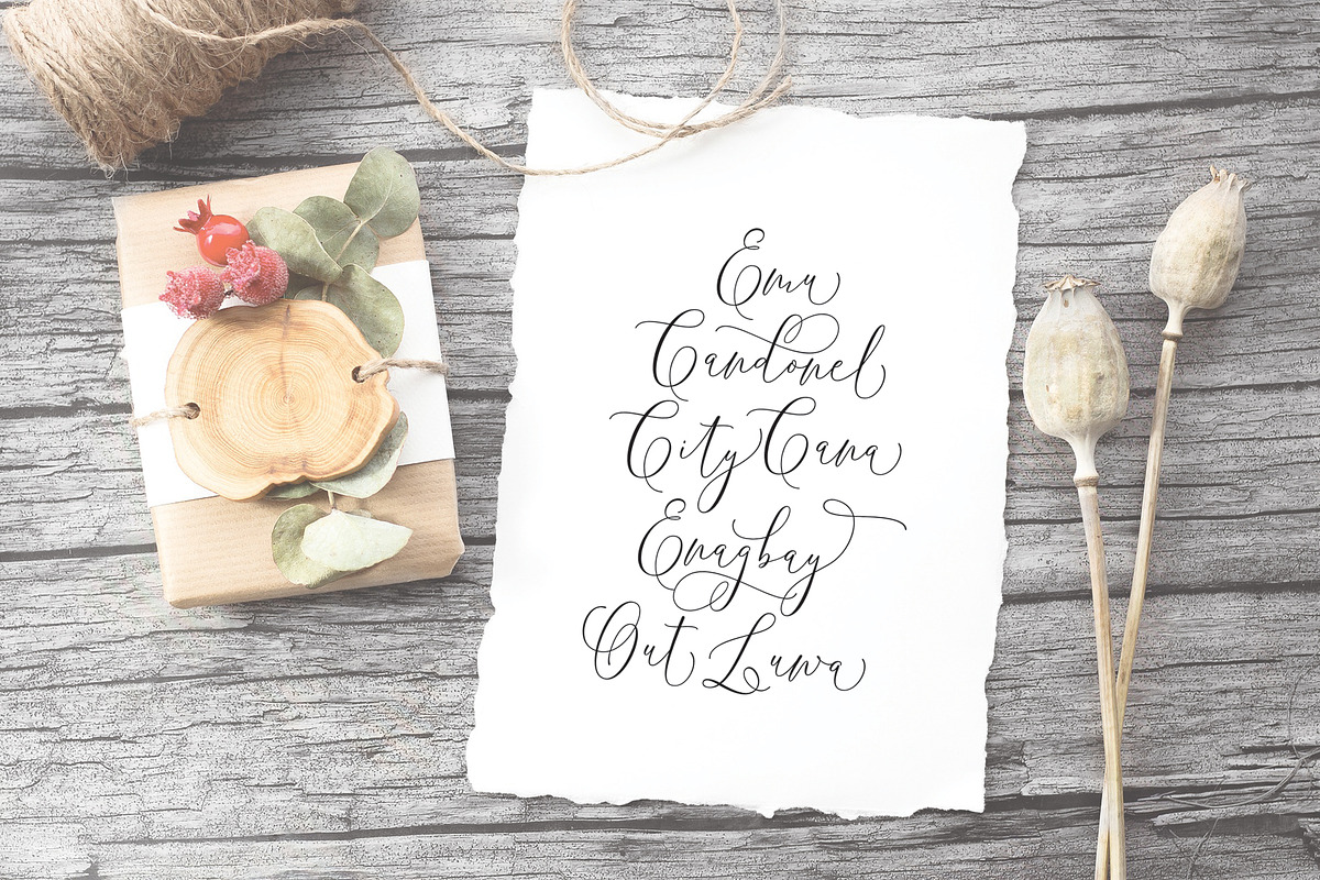 One Luminous Script, a Script Font by moriztype
