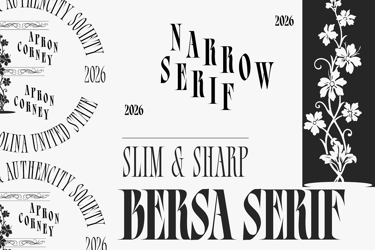 Bersa Serif | Narrow Serif, a Serif Font by Jolicia Type (Photo 9 of 16)