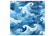Watercolor Waves Digital Paper, a Pattern Graphic by Chromolume Studio (Thumbnail 14 of 28)