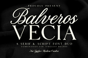Balveros Vecia Font Duo, a Script Font by Maulana Creative (Thumbnail 1 of 7)