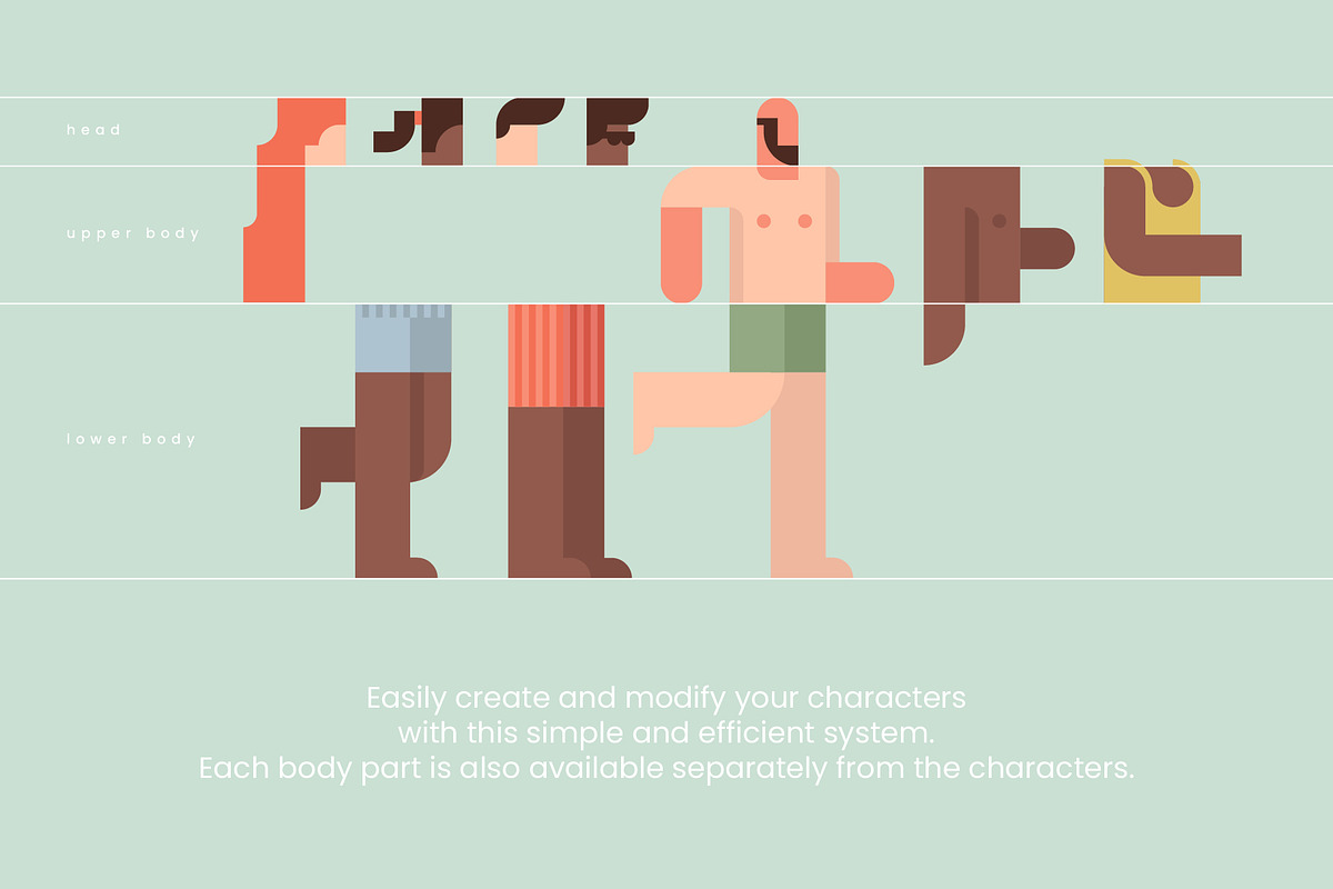 Geometric Life - Beach Activities, a Person Illustration by Léo Alexandre (Photo 7 of 16)