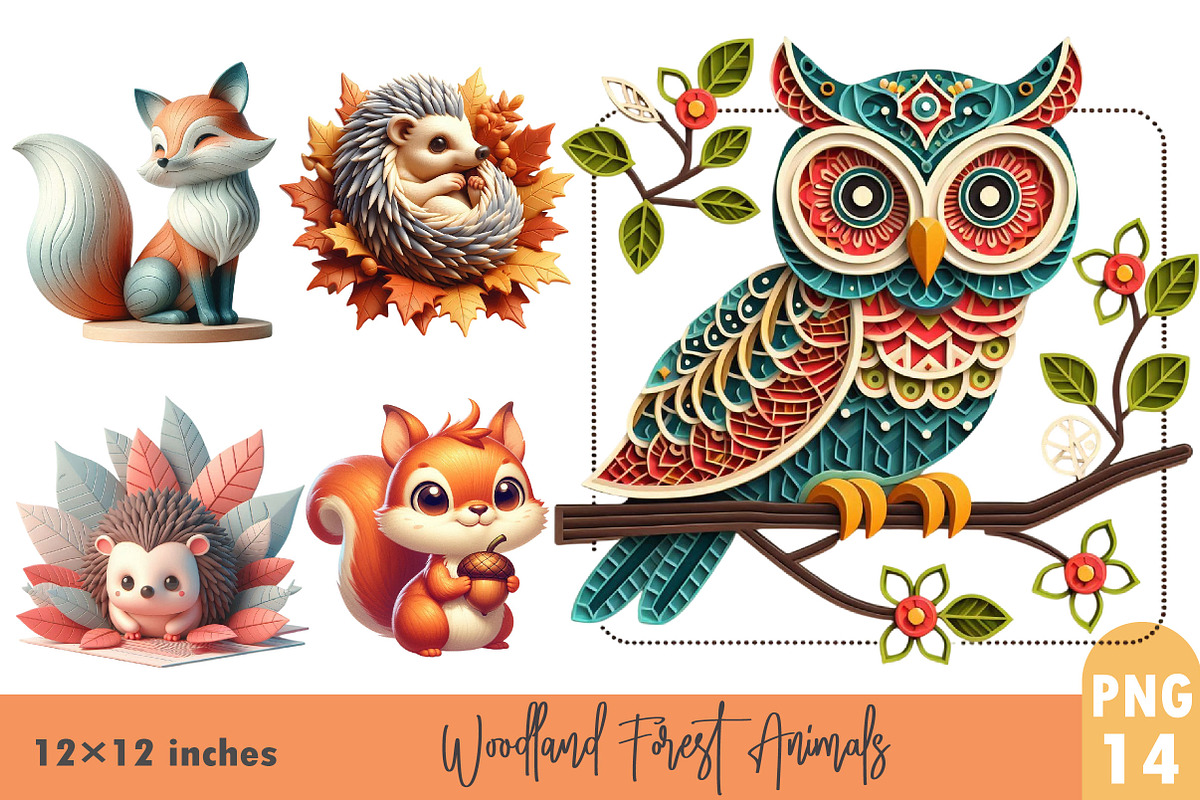 Woodland Forest Animals Clipart., a Graphic by CitraGraphics (Photo 1 of 3)