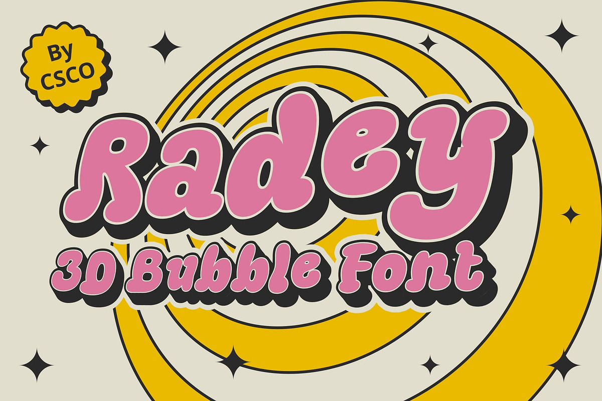 Radey 3D, a Sans Serif Font by Craft Supply Co. (Photo 1 of 8)
