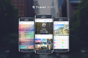 travel (Travel App UI), an UI Kit Template by Rebound  (Thumbnail 1 of 4)