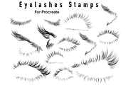 Eyelashes Stamps for Procreate, a Brush Add-On by MessyArtss (Thumbnail 2 of 2)