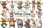Watercolor Vintage Circus Party, an Illustration by Designworld (Thumbnail 1 of 5)