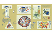 Italian seafood postage stamp, an Object Illustration by Zimages (Thumbnail 1 of 3)