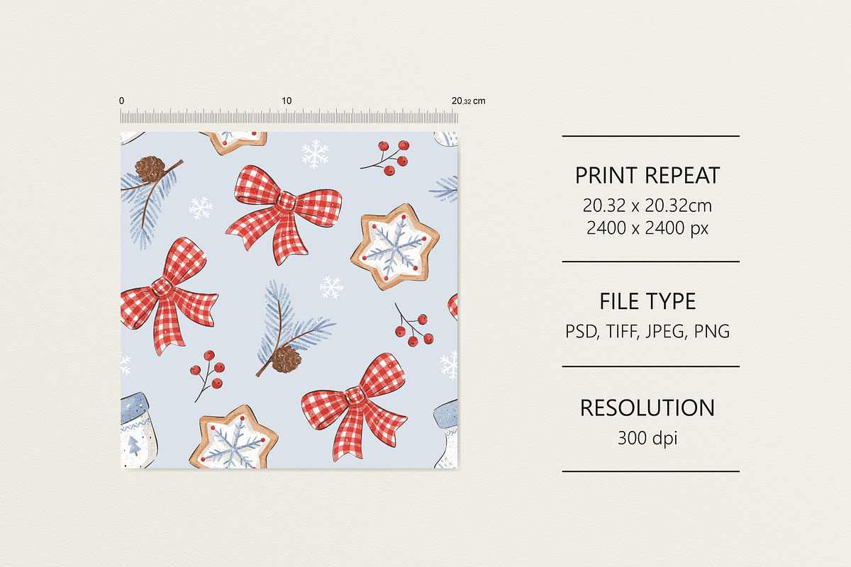 Winter holidays, a Pattern Graphic by Olena Kuznietsova (Photo 3 of 8)