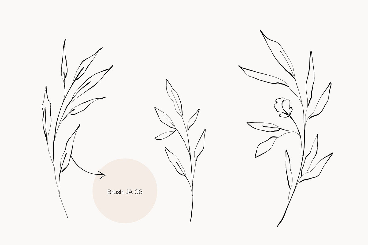 Ink Brushes for Adobe Illustrator, a Brush Add-On by Jenteva Art (Photo 10 of 14)