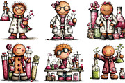 Whimsical Gingerbread Man scientist, an Illustration by CraftArtStudio (Thumbnail 5 of 6)
