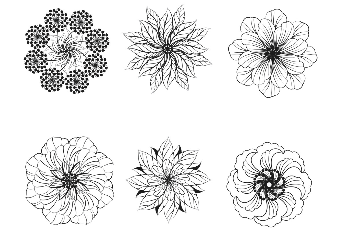 Floral Mandala Flower Set 1, a Brush Add-On by Disasterology Ink (Photo 8 of 10)