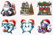 Merry Maritime Christmas Clipart, an Illustration by CreationArt (Thumbnail 4 of 5)