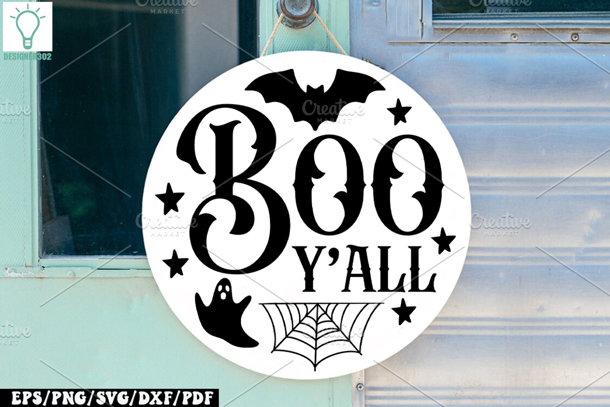 Halloween Round Sign SVG Bundle, a Graphic by Designer302 (Photo 5 of 17)