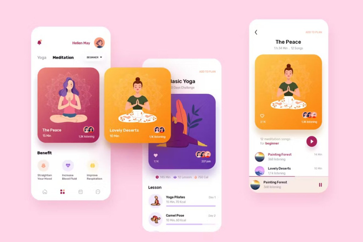 May - Yoga and Meditation Mobile App, an UI Kit Template by Lumina_ui_ux202 (Photo 8 of 10)