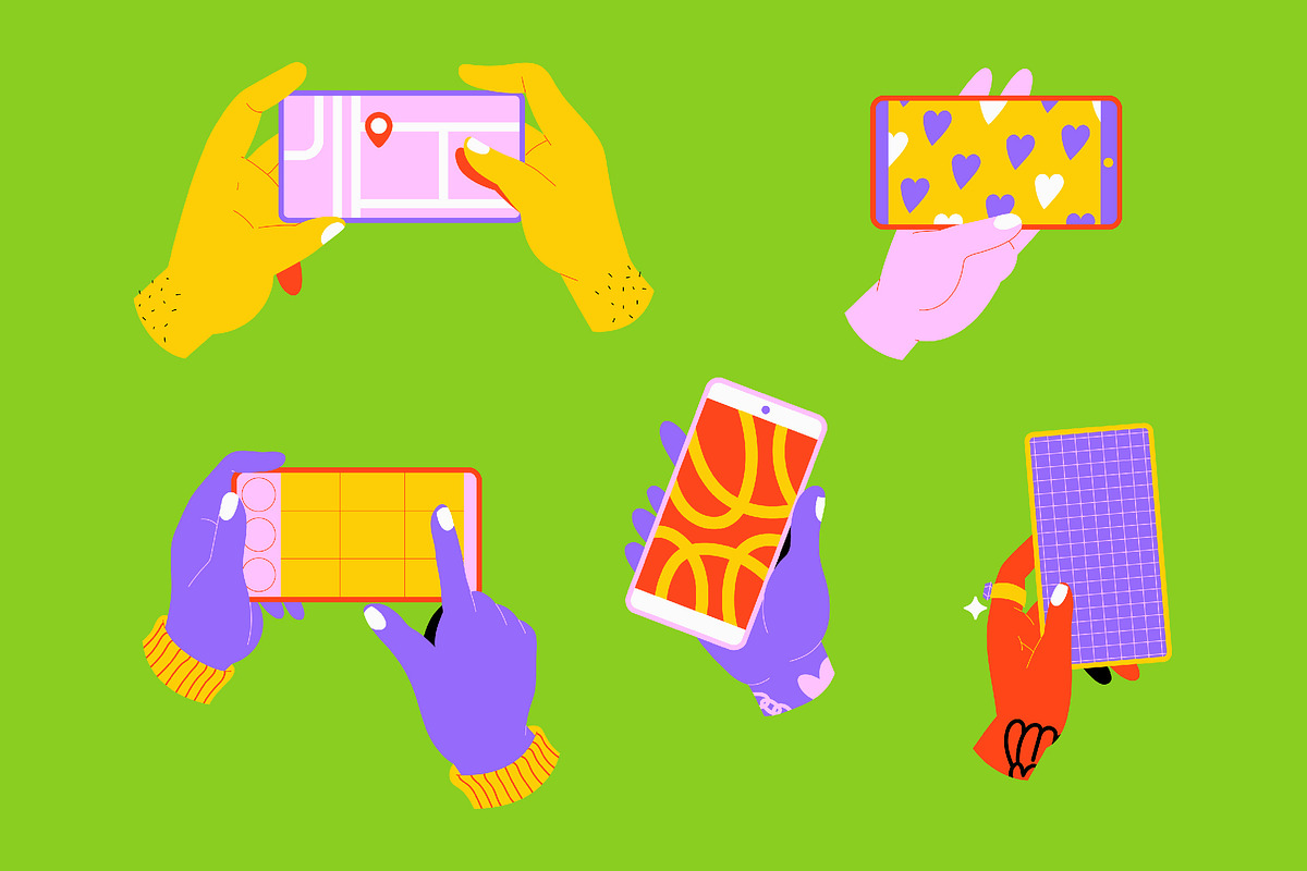 Green Handphone Illustration, an Object Illustration by graphicook