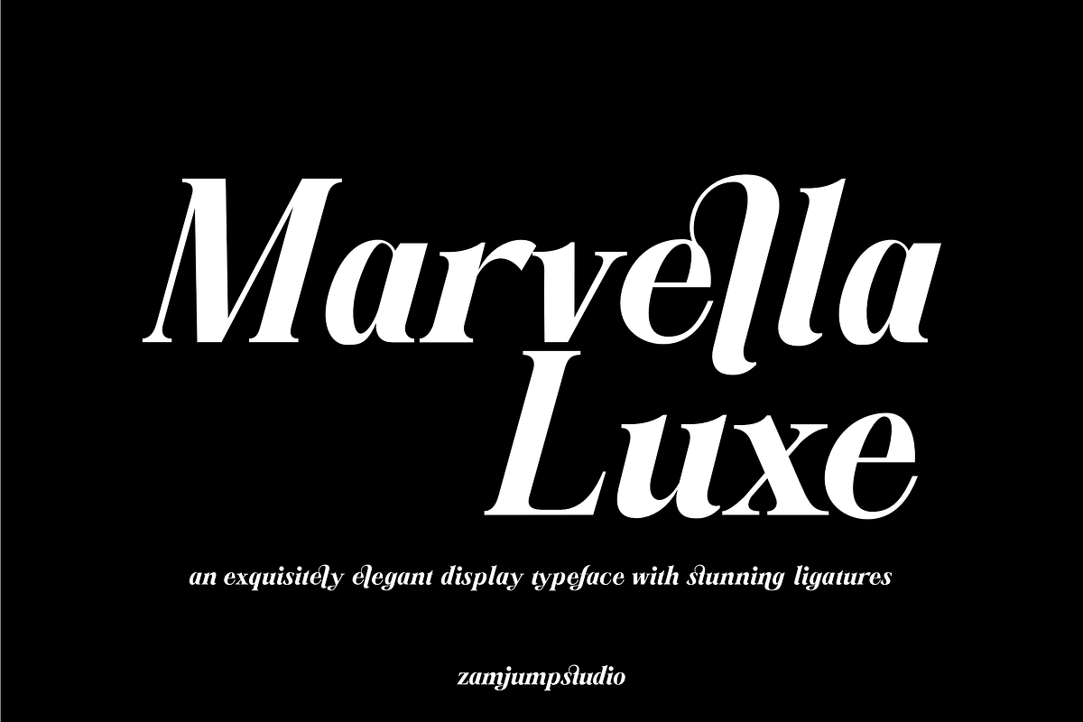 Marvella Luxe - Elegant Display, a Serif Font by zamjumps (Photo 1 of 12)