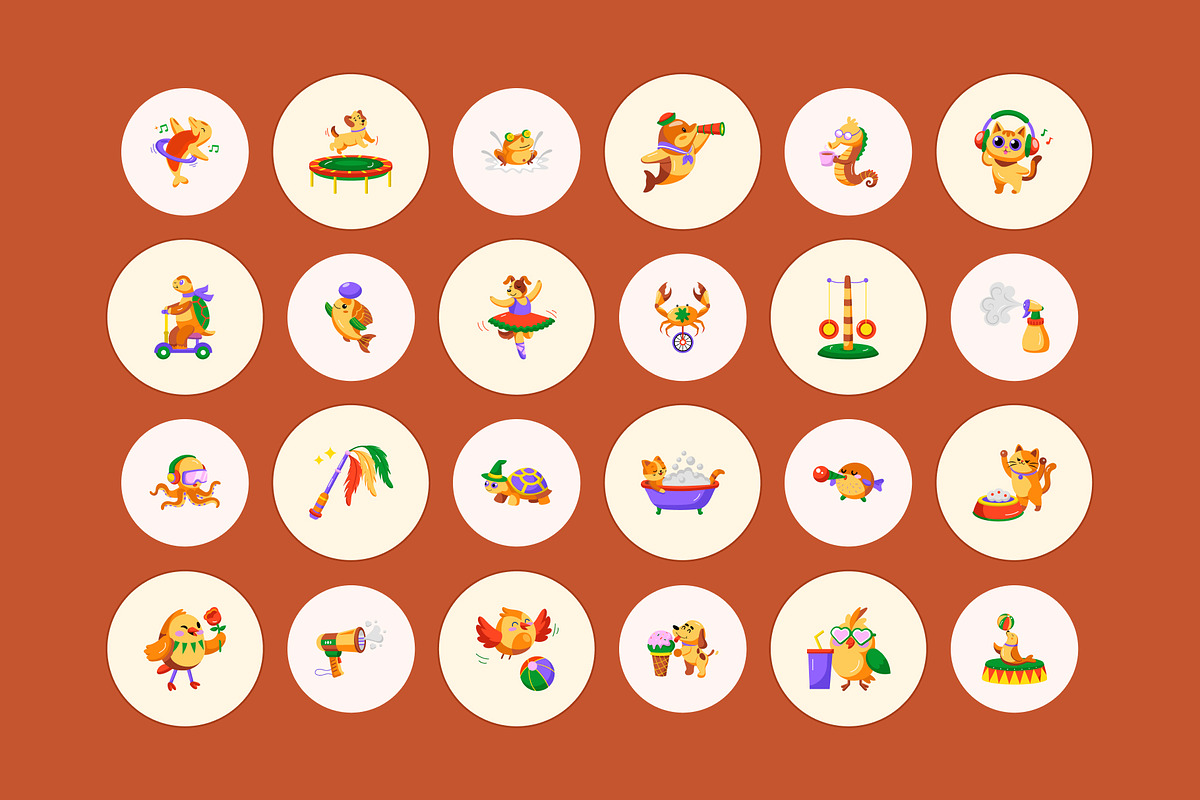 Animated Pet Icon Art Set, a Duotone Icon by Vectors Market (Photo 3 of 5)