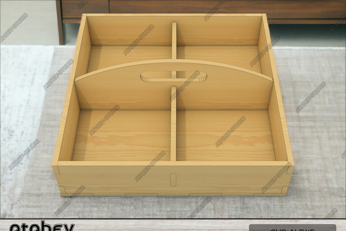 Flat Wooden Serving Tray laser 429, a Graphic by AtacanDigital (Photo 2 of 3)