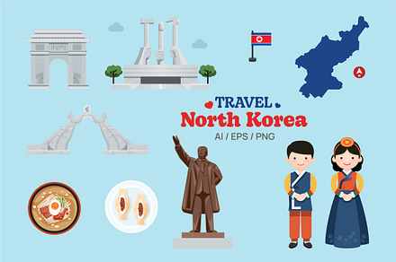 Travel North Korea element Set