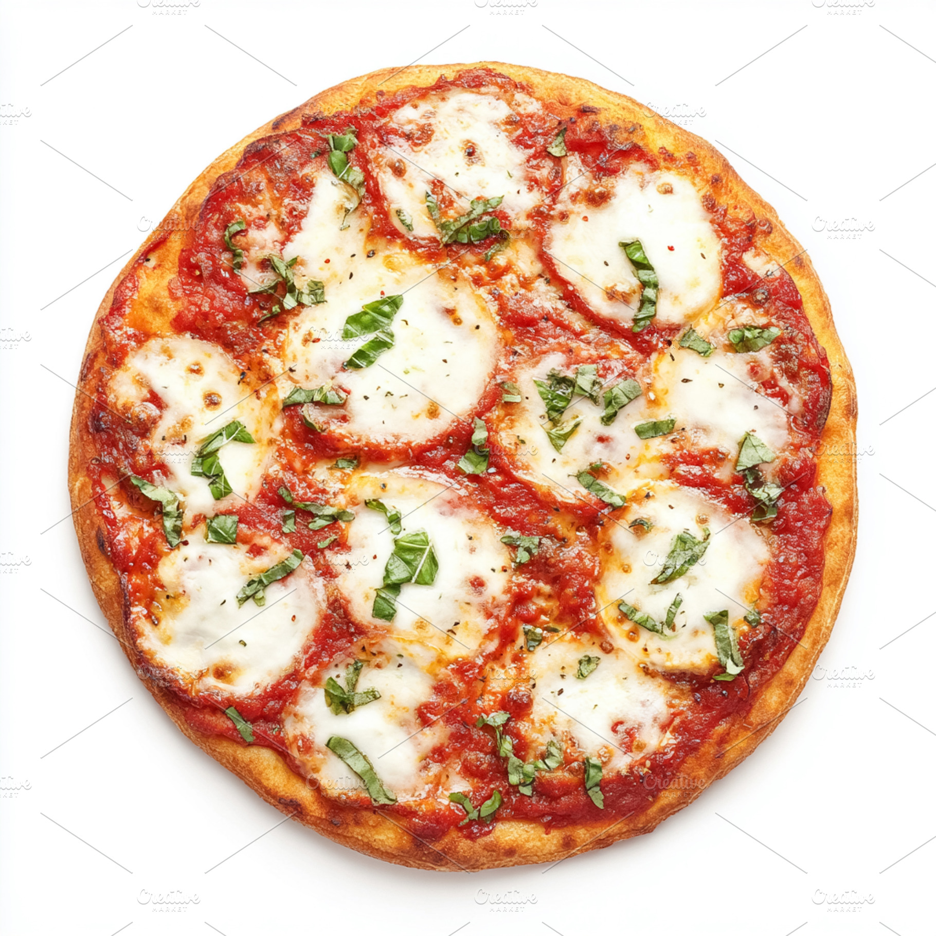 Margherita pizza with fresh basil and mozzarella cheese, a class, a Photo by Studio ANNA