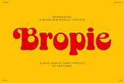 Retro Bold Serif Font - Bropie, a Serif Font by Font Liner (Thumbnail 1 of 10)