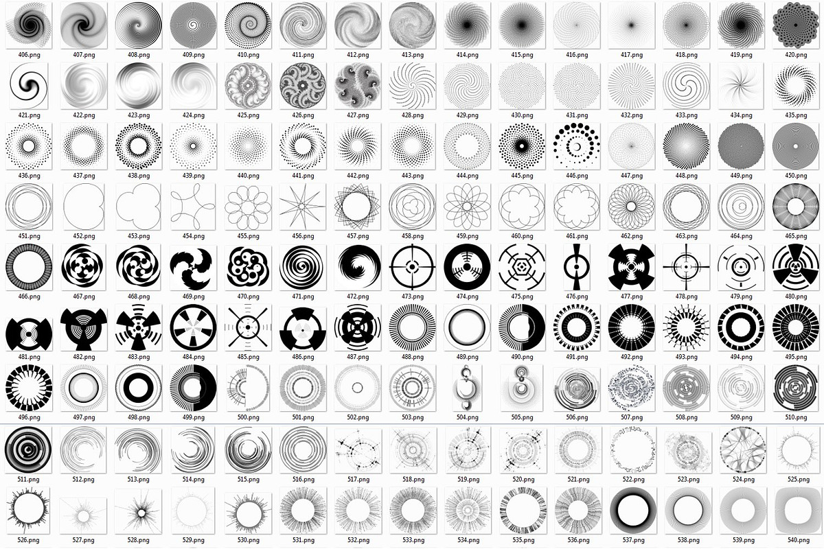 600 Round Design Elements Bundle, an Object Illustration by Kseniya-Omega (Photo 17 of 21)