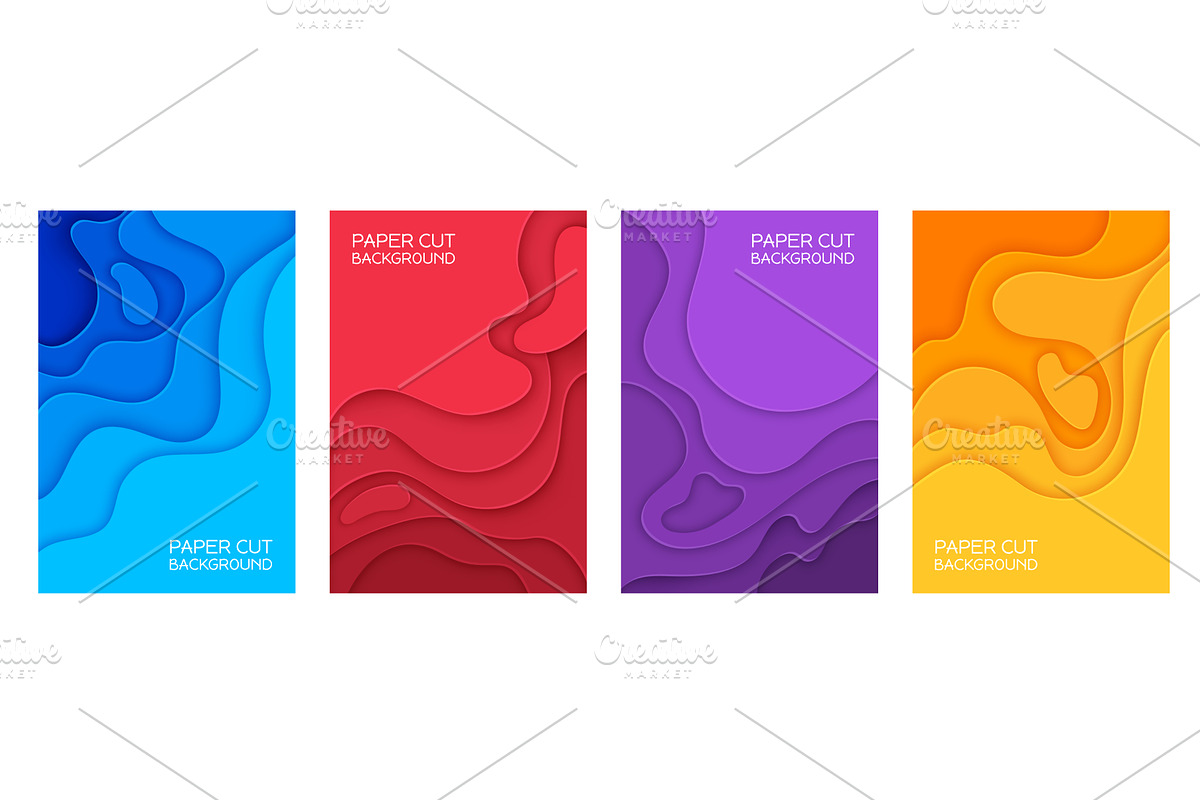 Color shape paper cut wave, a Decorative Illustration by Buch&Bee