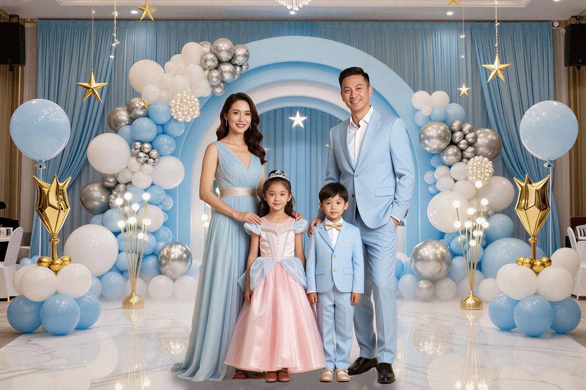 Blue Birthday Balloon Backdrops, a Background Graphic by 3Motional (Photo 7 of 20)