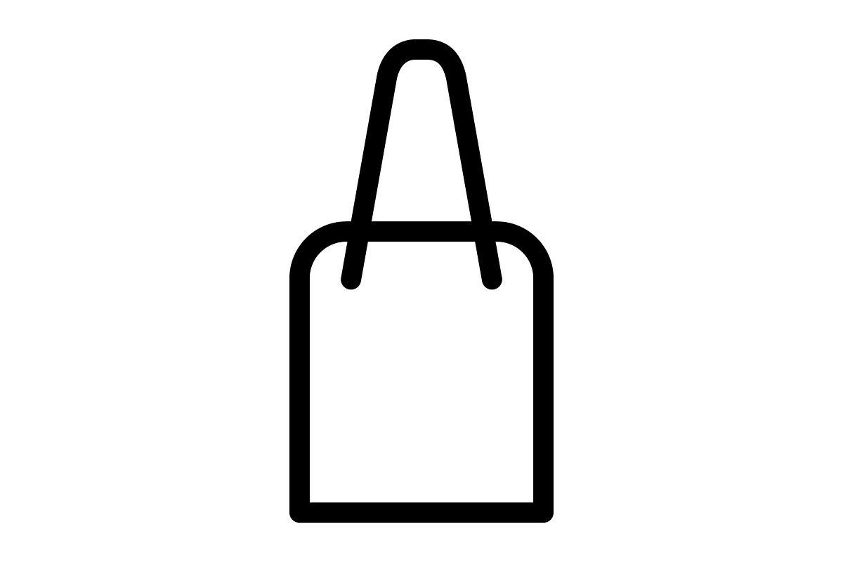 Shopping bag icon, an Outline Icon by Sumberpangan