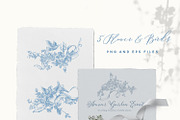 Romantic Floral Line Art Collection, a Decorative Illustration by BlumenSoul (Thumbnail 3 of 12)