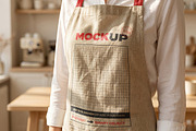 Man and Woman Apron Branding Mockups, a Shirt Mockup by Luuqas Design (Thumbnail 1 of 4)