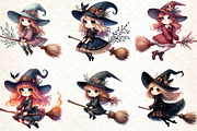 Cute Girl Sweden  gothic Witch Broom, an Illustration by DreamCafeArt (Thumbnail 3 of 7)