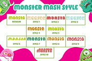 Monster Mash - Quirky Dino & Monster, a Font by PutraCetol Studio (Thumbnail 4 of 11)