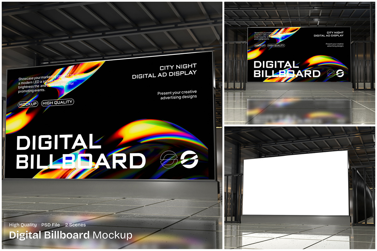 Digital Billboard Mockup, an Advertising Mockup by Unerispace (Photo 1 of 4)